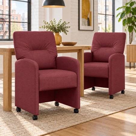 Chaises à roulettes Collister — mise en situation