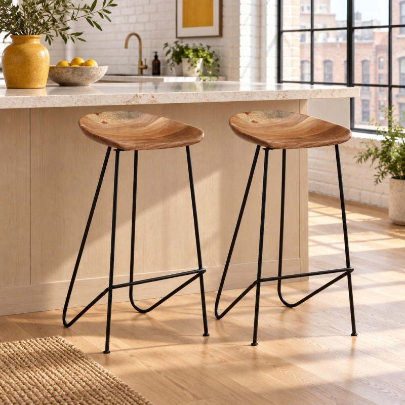 Tabourets de bar Hooper — mise en situation