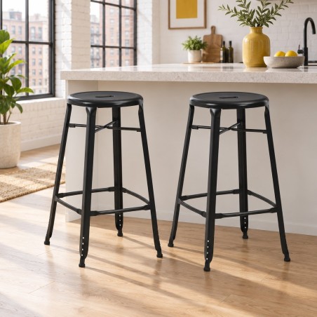 Tabourets de bar Creamer — mise en situation