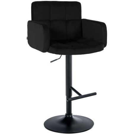 Fauteuil de bar Lafayette — Velours · Noir