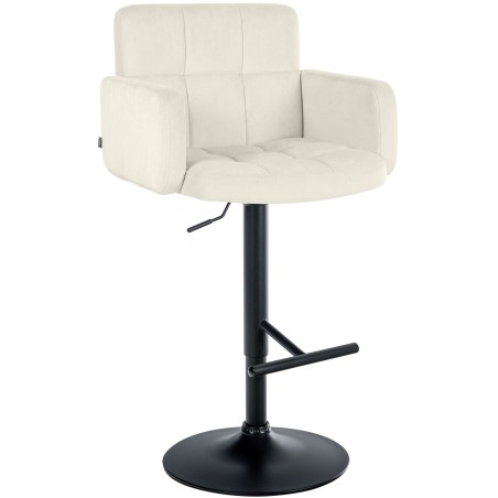 Fauteuil de bar Lafayette — Velours · Crème