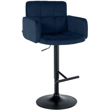 Fauteuil de bar Lafayette — Velours · Bleu
