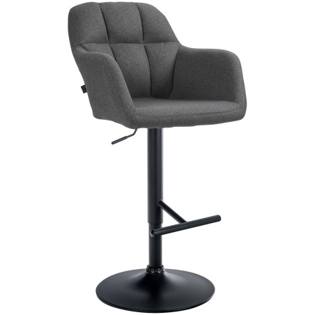 Fauteuil de bar Varick — Tissu · Gris foncé