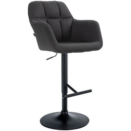 Fauteuil de bar Varick — Tissu · Noir