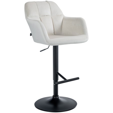 Fauteuil de bar Varick — Velours · Crème