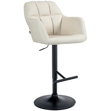 Fauteuil de bar Varick — Similicuir · Crème
