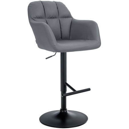 Fauteuil de bar Varick — Similicuir · Gris