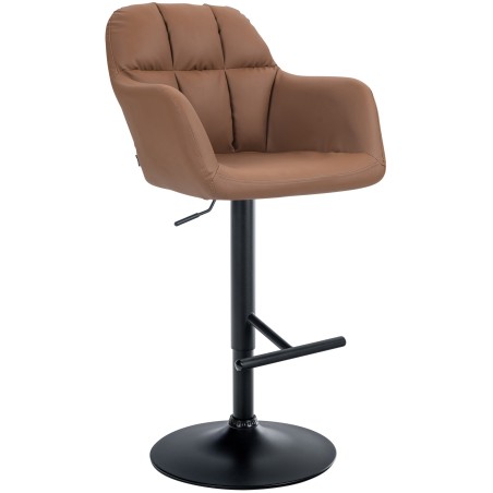 Fauteuil de bar Varick — Similicuir · Marron clair