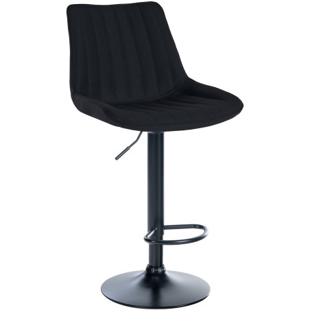 Tabouret de bar Rivington — Tissu · Noir