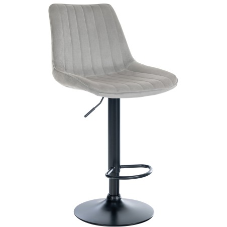 Tabouret de bar Rivington — Velours · Gris