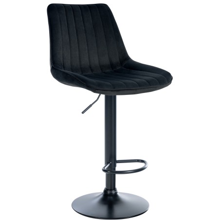 Tabouret de bar Rivington — Velours · Noir
