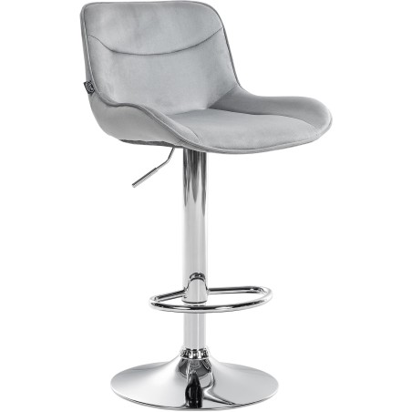 Tabouret de bar Ludlow — Velours · Gris