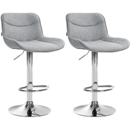 Tabouret de bar Ludlow — Tissu · Gris