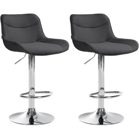 Tabouret de bar Ludlow — Tissu · Gris foncé