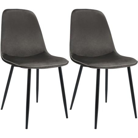 Chaises Wardour — Velours · Anthracite