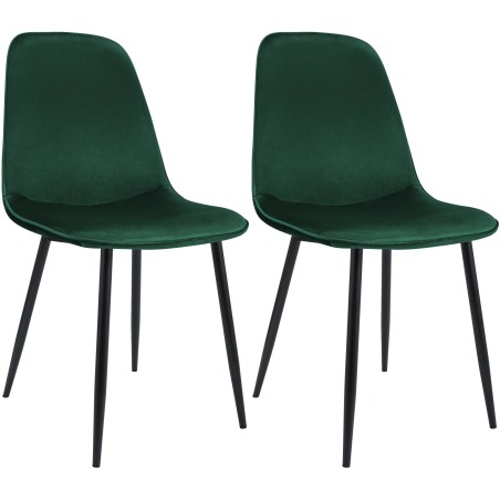 Chaises Wardour — Velours · Vert