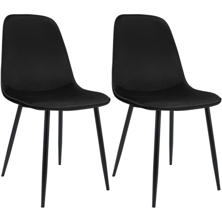 Chaises Wardour — Velours · Noir