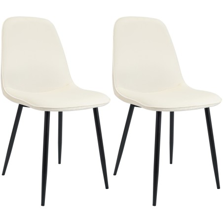 Chaises Wardour — Velours · Crème