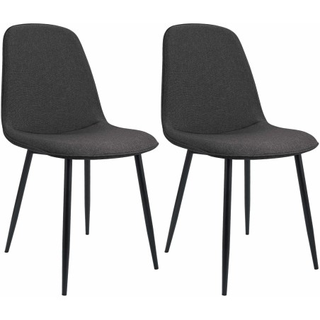Chaises Wardour — Tissu · Gris foncé