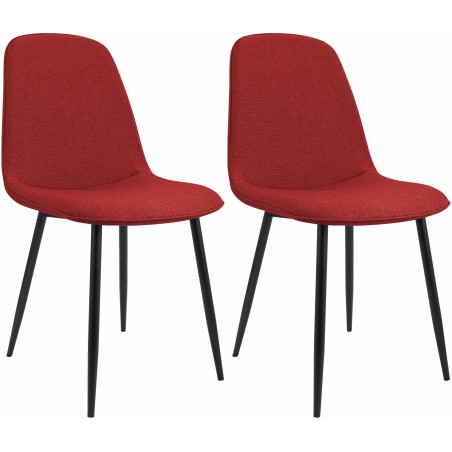 Chaises Wardour — Tissu · Rouge