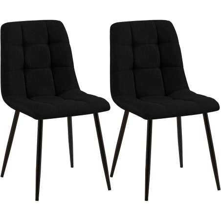 Chaises Carnaby — Tissu · Noir