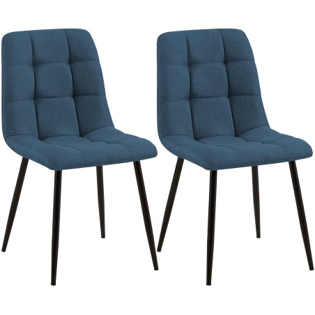 Chaises Carnaby — Tissu · Bleu