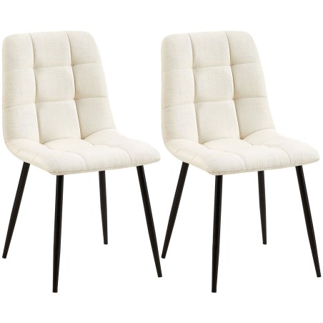 Chaises Carnaby — Tissu · Crème