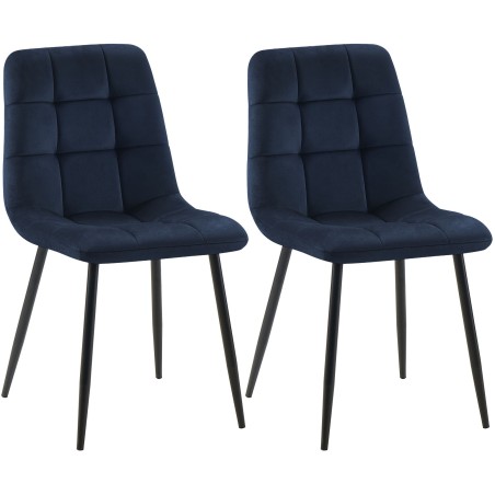 Chaises Carnaby — Velours · Bleu
