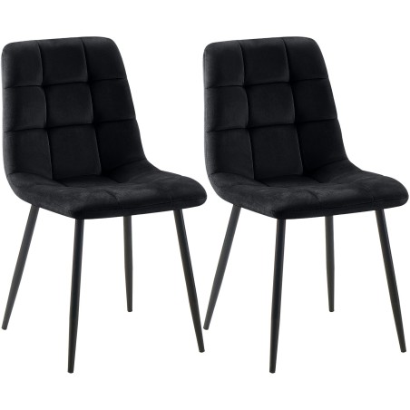 Chaises Carnaby — Velours · Noir