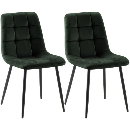 Chaises Carnaby — Velours · Vert
