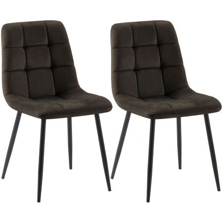 Chaises Carnaby — Velours · Marron