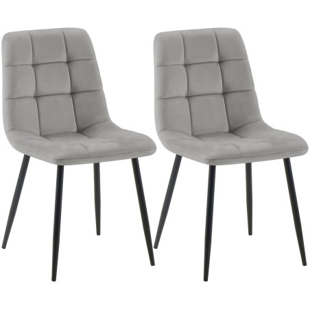 Chaises Carnaby — Velours · Gris
