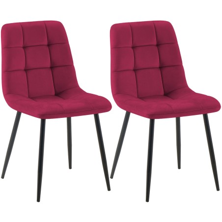 Chaises Carnaby — Velours · Rouge