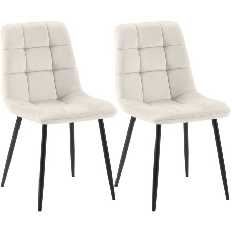 Chaises Carnaby — Velours · Blanc