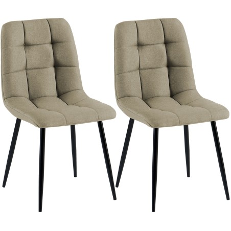 Chaises Carnaby — Tissu · Taupe