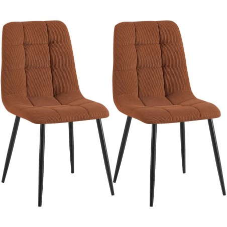 Chaises Carnaby — Velours côtelé · Orange