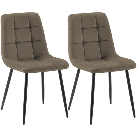 Chaises Carnaby — Velours · Taupe