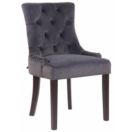 Chaise Beak — Velours · Gris foncé