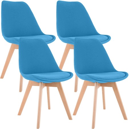 Chaises Duane — Tissu · Turquoise