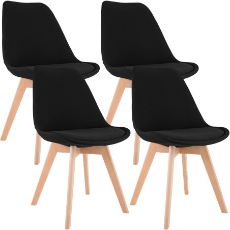 Chaises Duane — Tissu · Noir