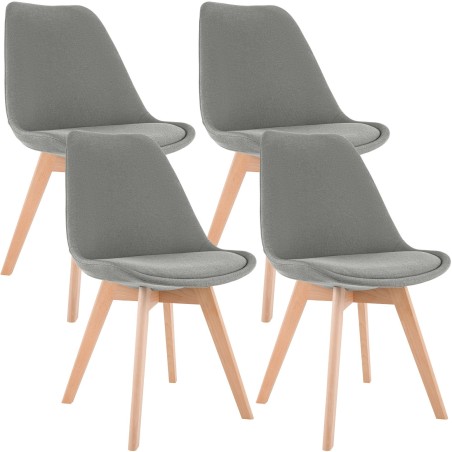 Chaises Duane — Tissu · Gris clair