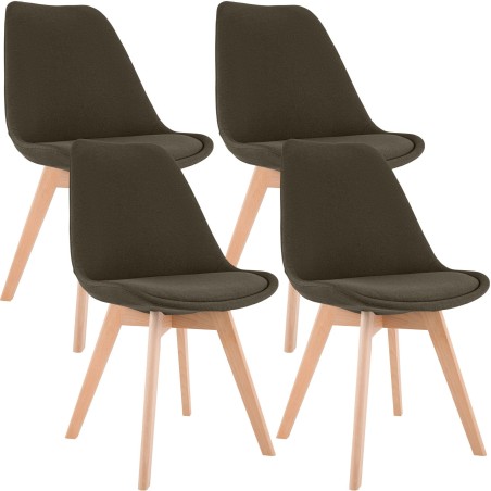Chaises Duane — Tissu · Marron