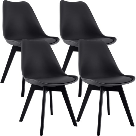 Chaises Duane — Plastique · Noir