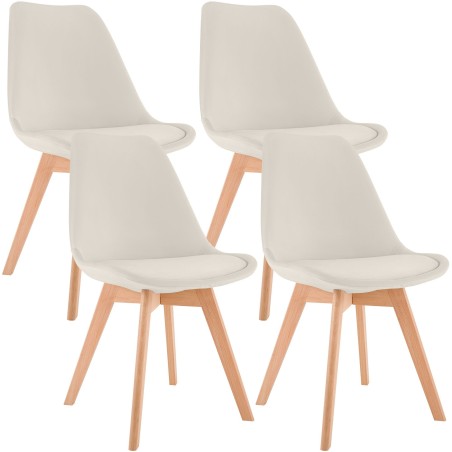 Chaises Duane — Velours · Beige