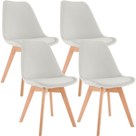 Chaises Duane — Velours · Gris clair