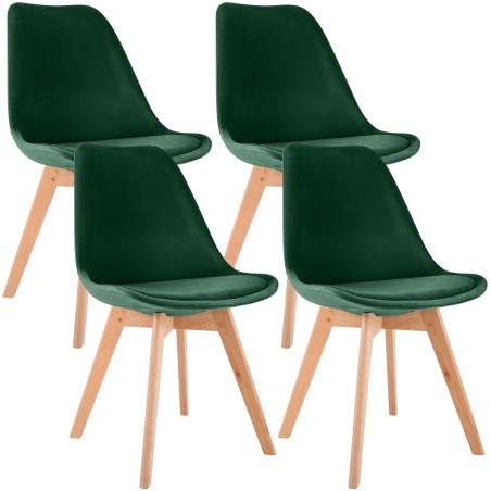 Chaises Duane — Velours · Vert