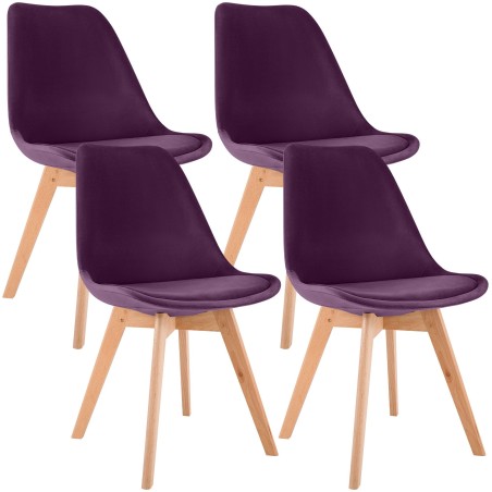 Chaises Duane — Velours · Violet