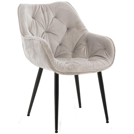 Chaise Frith — Velours · Gris