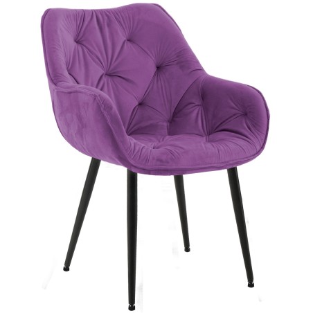 Chaise Frith — Velours · Violet