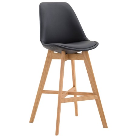 Tabouret de bar Golden — Similicuir · Noir